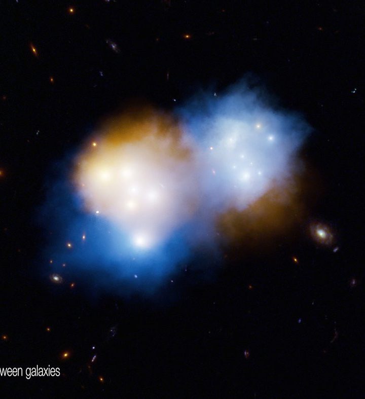 Giant Collision Decouples Dark Matter from Regular Matter