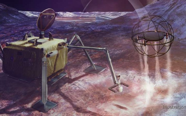 A hopping robot could explore Europa using locally harvested water