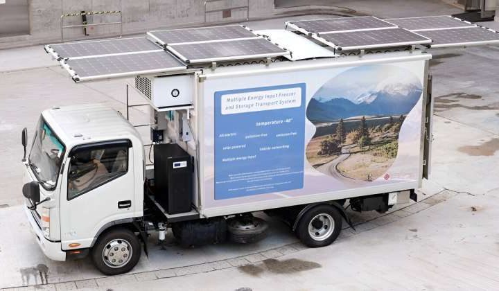 Novel smart solar-powered freezer truck unveiled in Hong Kong