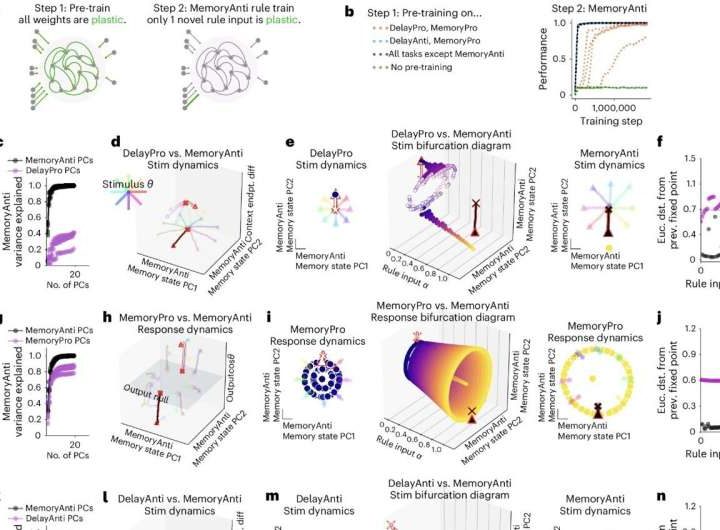 Flexible multi-task computation in recurrent neural networks relies on dynamical motifs, study shows