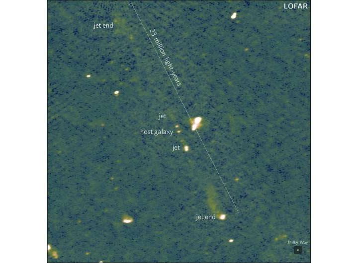 Astronomers just detected the biggest black hole jets ever seen—and named them Porphyrion