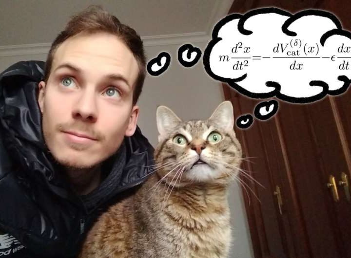 A physicist and his cat ‘reveal’ the equation of cat motion