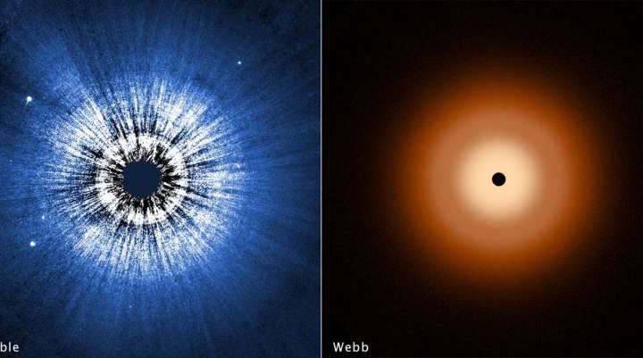 Hubble and Webb probe surprisingly smooth disk around Vega